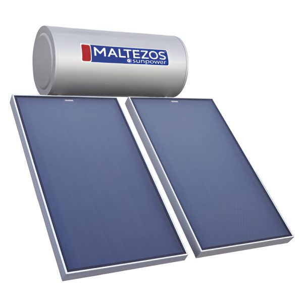 ΗΛΙΑΚΟΣ ΘΕΡΜΟΣΙΦΩΝΑΣ MALTEZOS SUNPOWER GLASS ΜΕ 2 ΣΥΛΛΕΚΤΕΣ